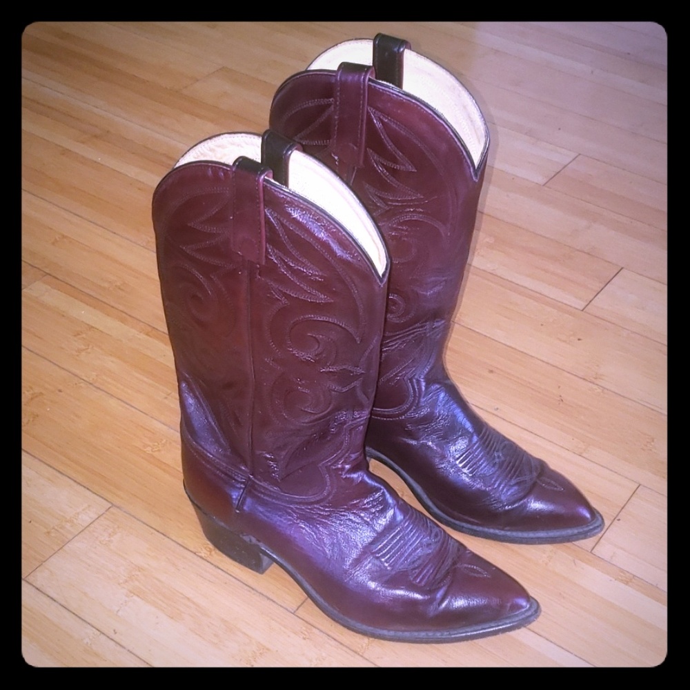 Vintage leather cowboy boots